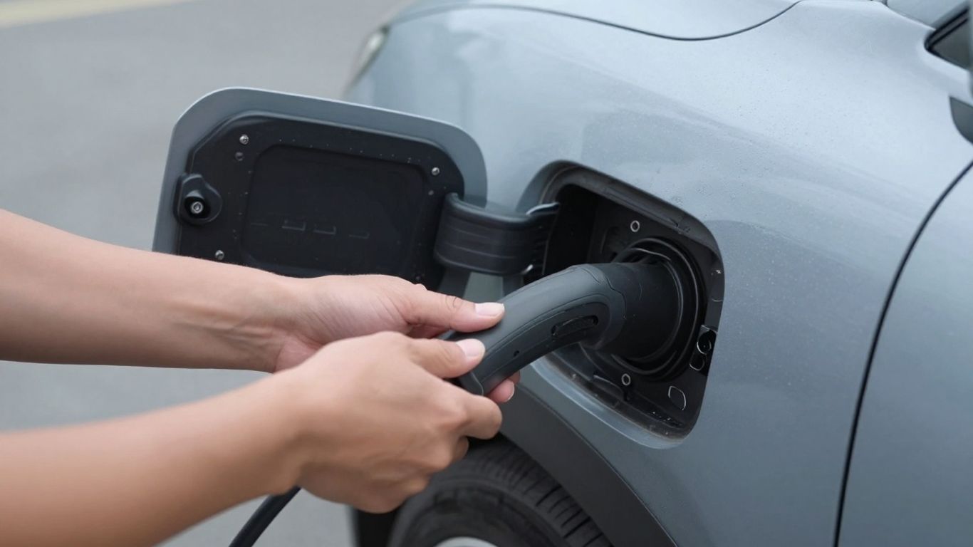 電気自動車用充電コンセントの設置。