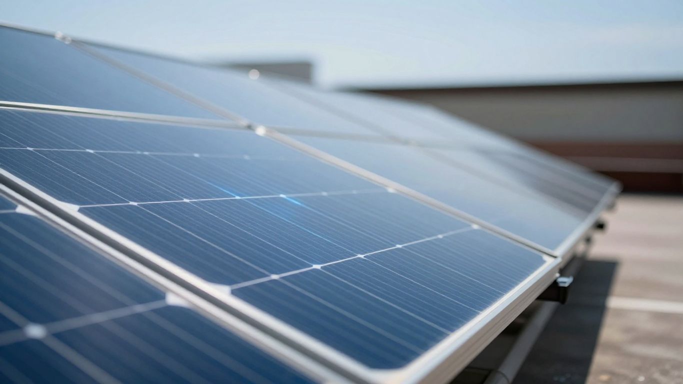 Beem solar panel with subtle blue light.
