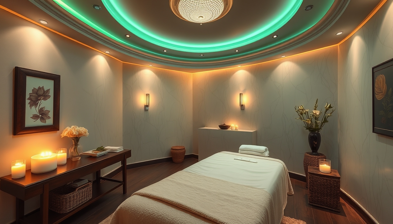 Luxurious massage room in Istanbul spa.