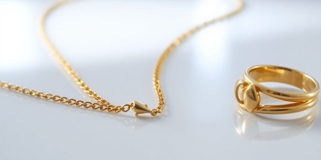 Shiny gold jewelry with no tarnish.