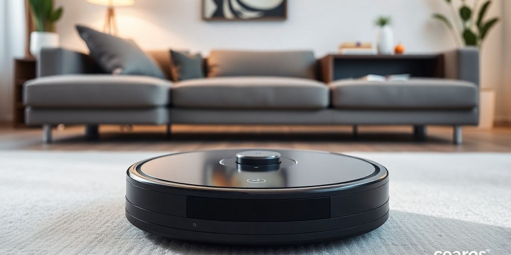 Dreame L10s Ultra robot vacuum in a stylish room.