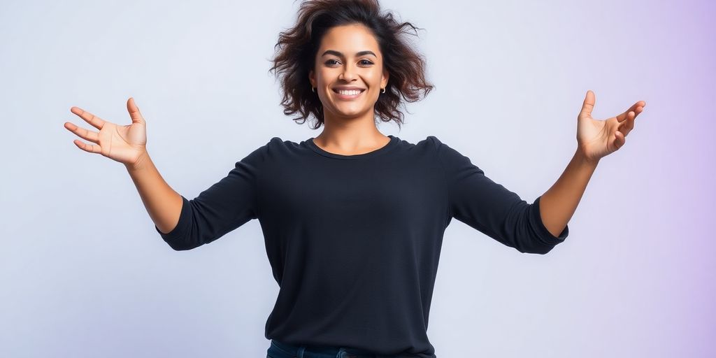 Person feeling strong and energized, overcoming hunger.