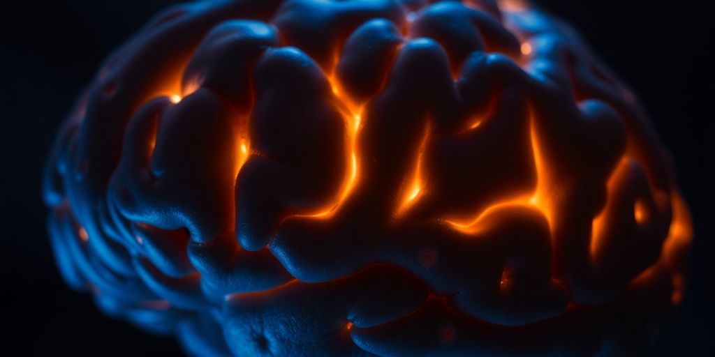 Brain pathways lighting up with dopamine.