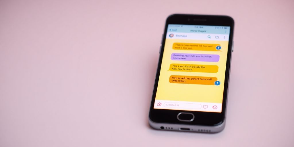 Smartfon sa Facebook Messenger chat interfejsom.