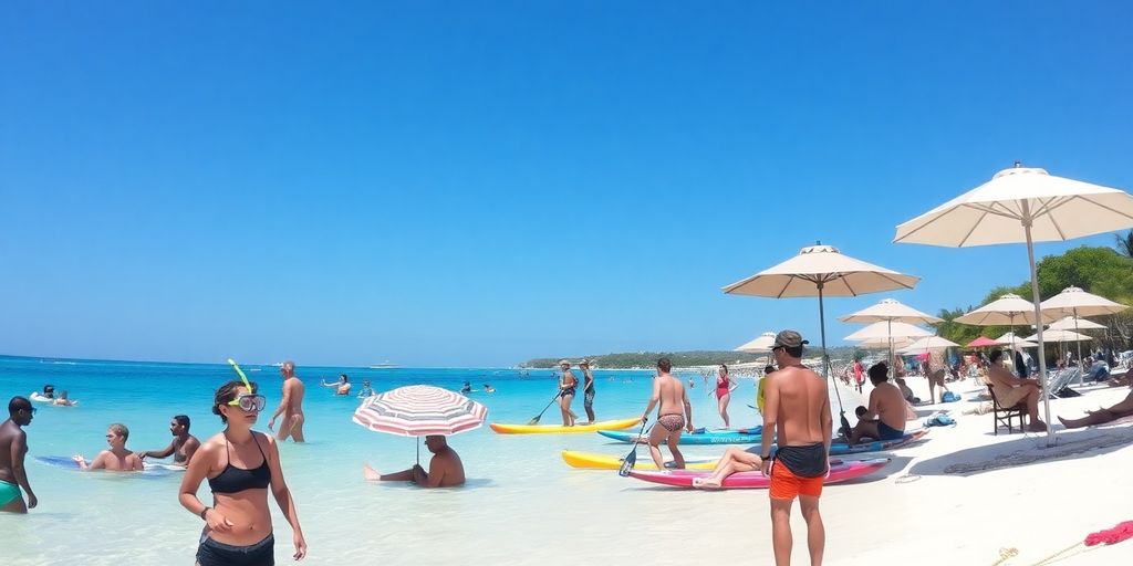 Strandaktivitäten: Schnorcheln, Paddleboarding und Entspannung.