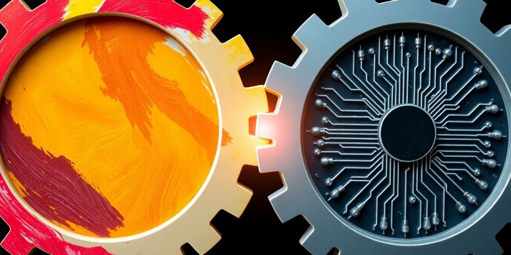 Connecting gears, one creative, one technical.