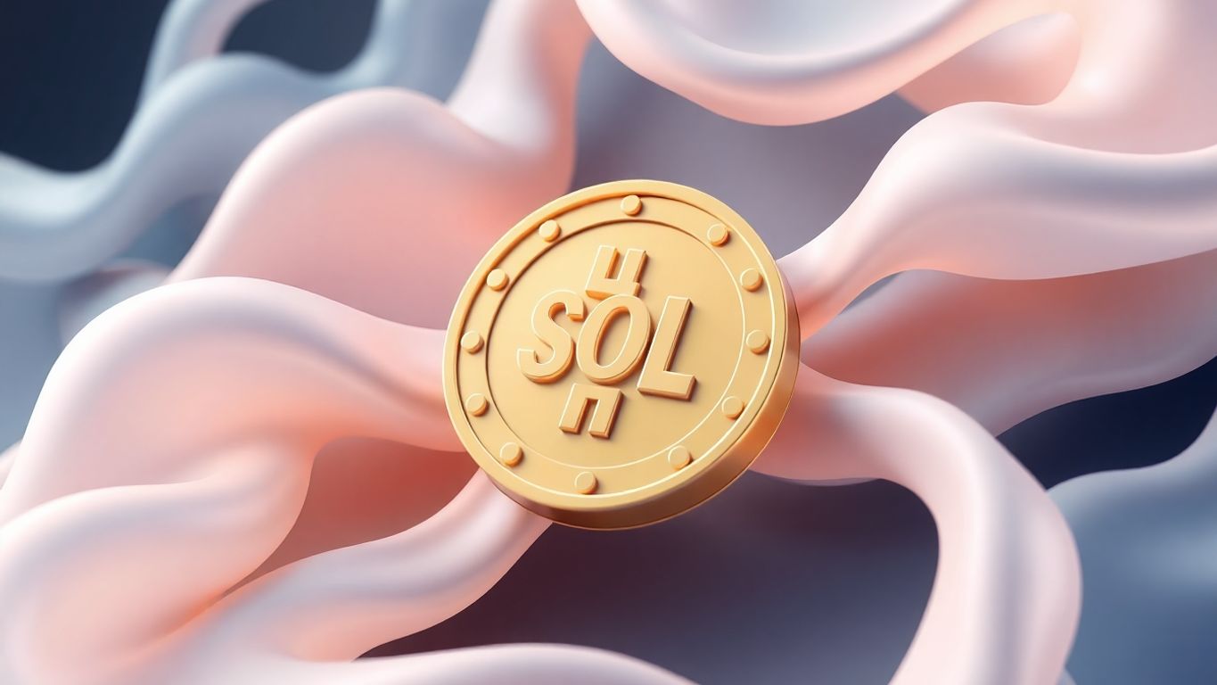 SOL coin with a bot illustration.