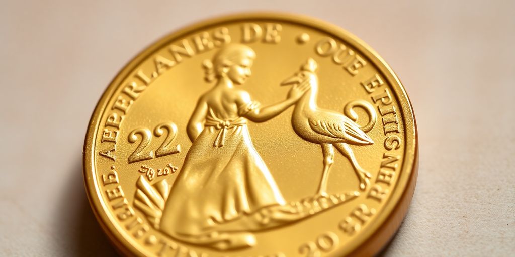 Pièce de 20 francs Or Marianne Coq en gros plan.