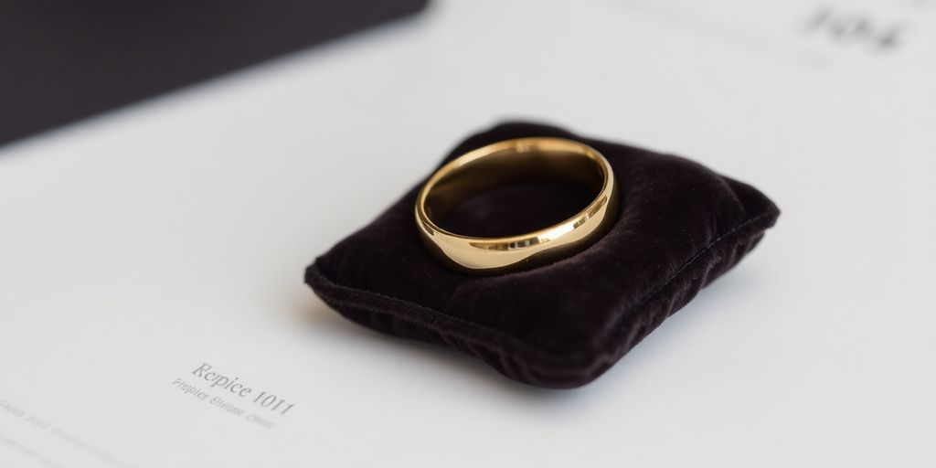 Bague en or pur, certificat