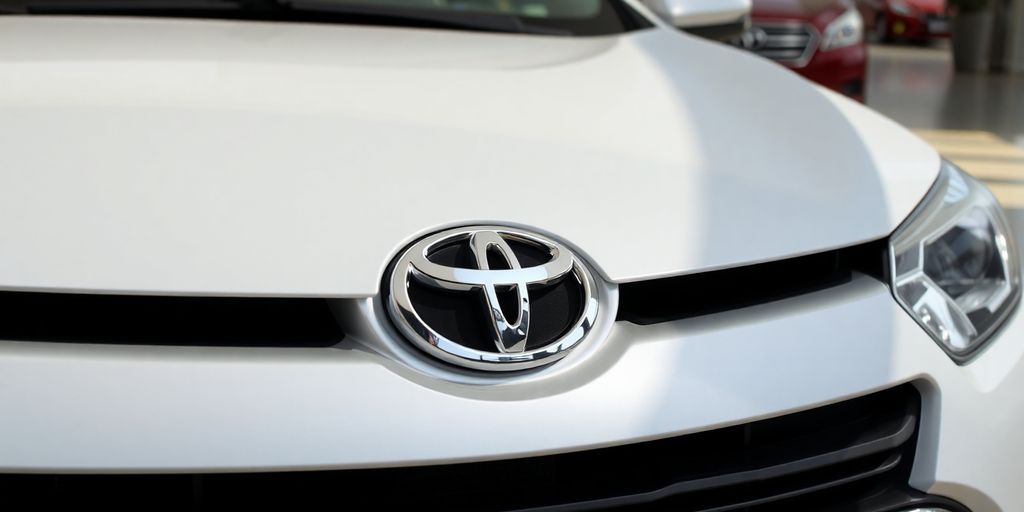 Toyota car exterior with brand logo.