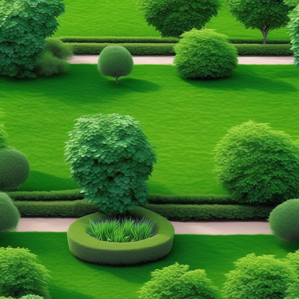 lush green lawn watering garden