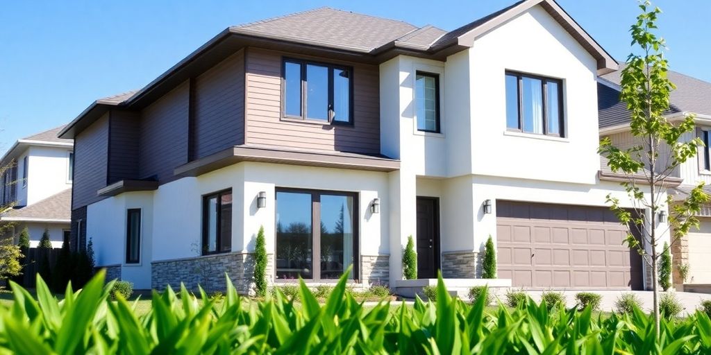 Elegant home under construction in Milton, Ontario.