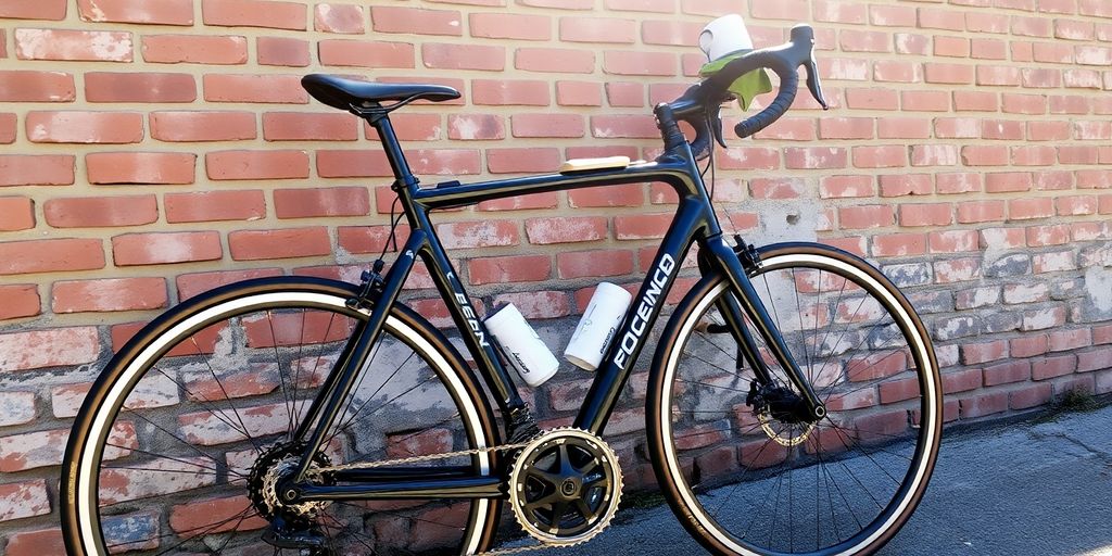 Road bike ready for a cycling adventure.
