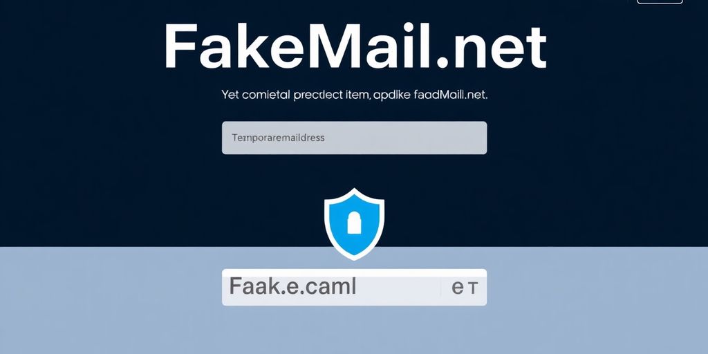 FakeMail.net logo and privacy shield.