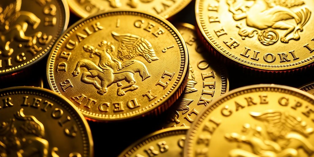 Pièces de Napoléon en or rares et brillantes.