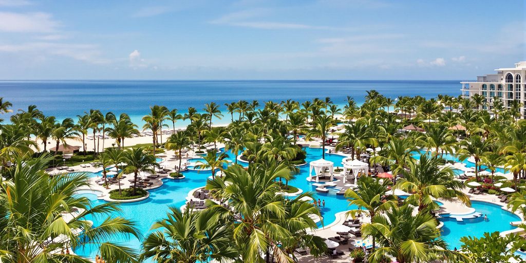 Luxurious pool and ocean view at Grand Velas Los Cabos.