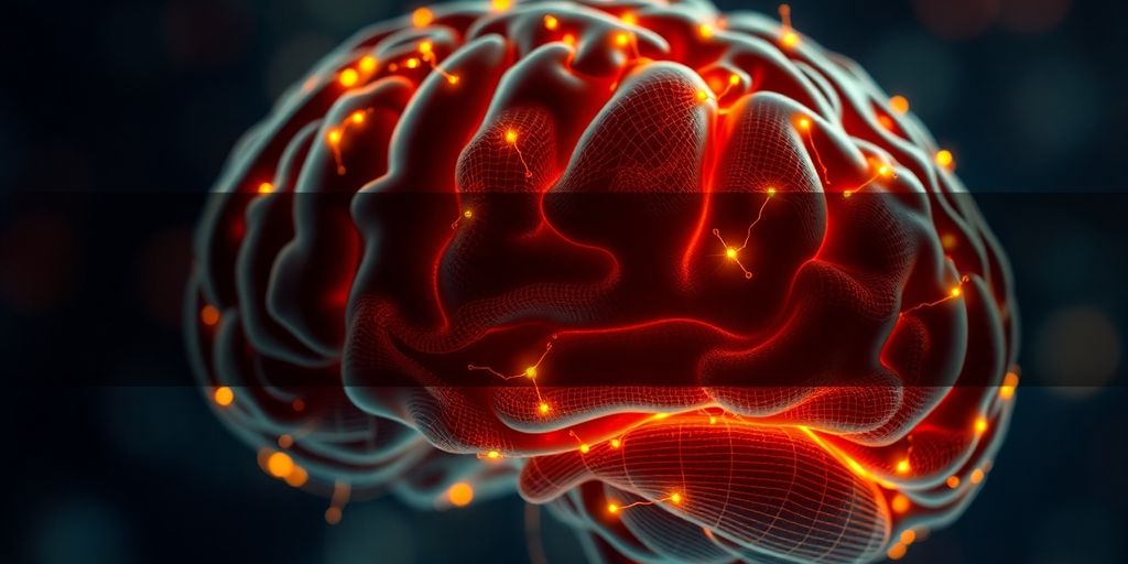 Close-up of a brain illustrating PTSD biological mechanisms.