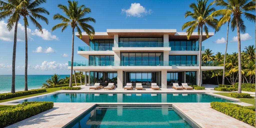 Luxurious mansion with ocean view and infinity pool