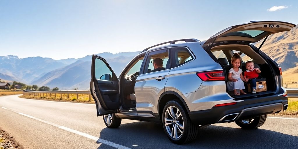 Family car with seven seats, ready for adventure.