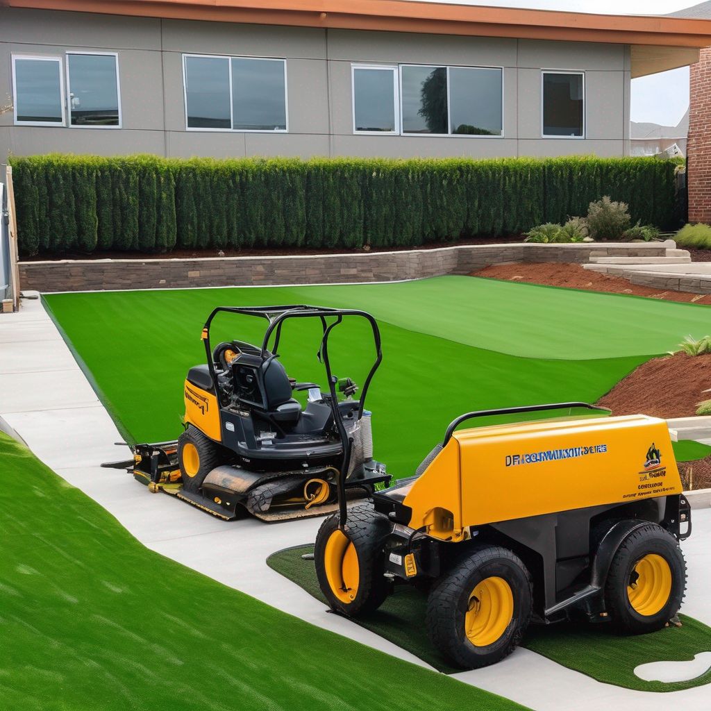 professional turf installation service in action