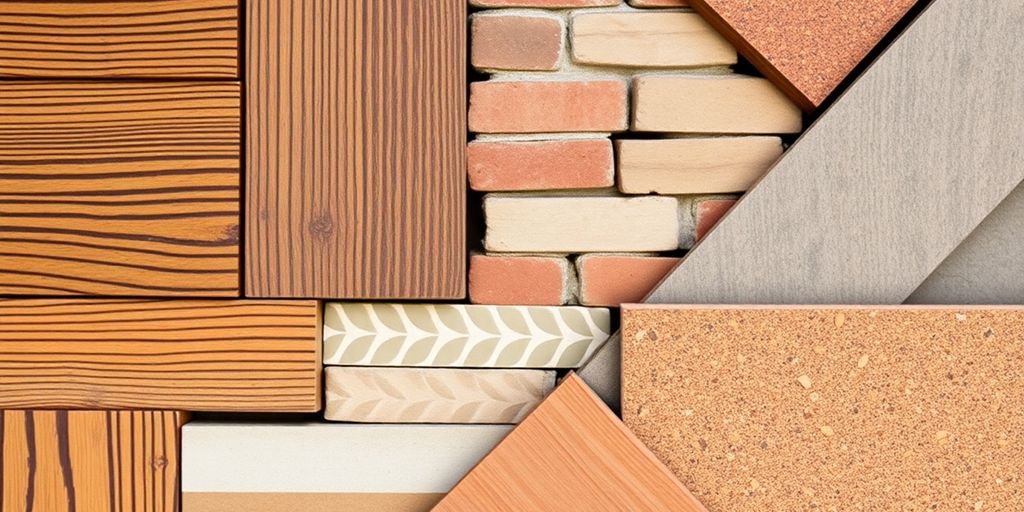 Variety of building materials for home restoration projects.