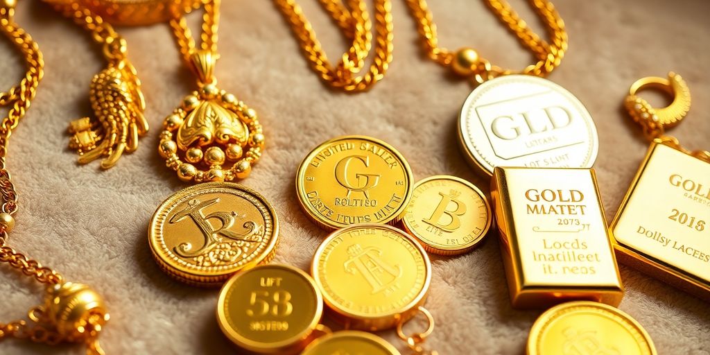 Produits en or variés chez GOLDMARKET à Lyon.