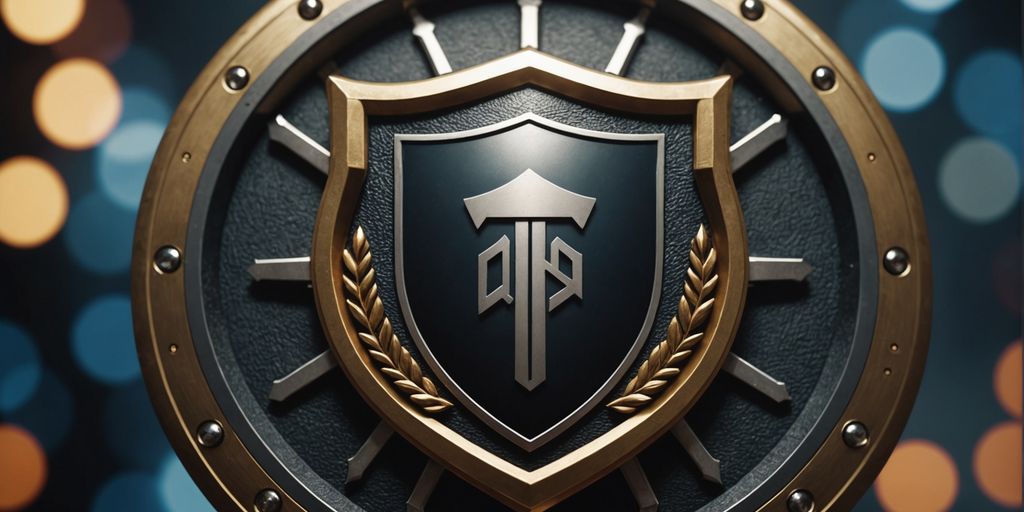 Shield icon with tools for security expertise.