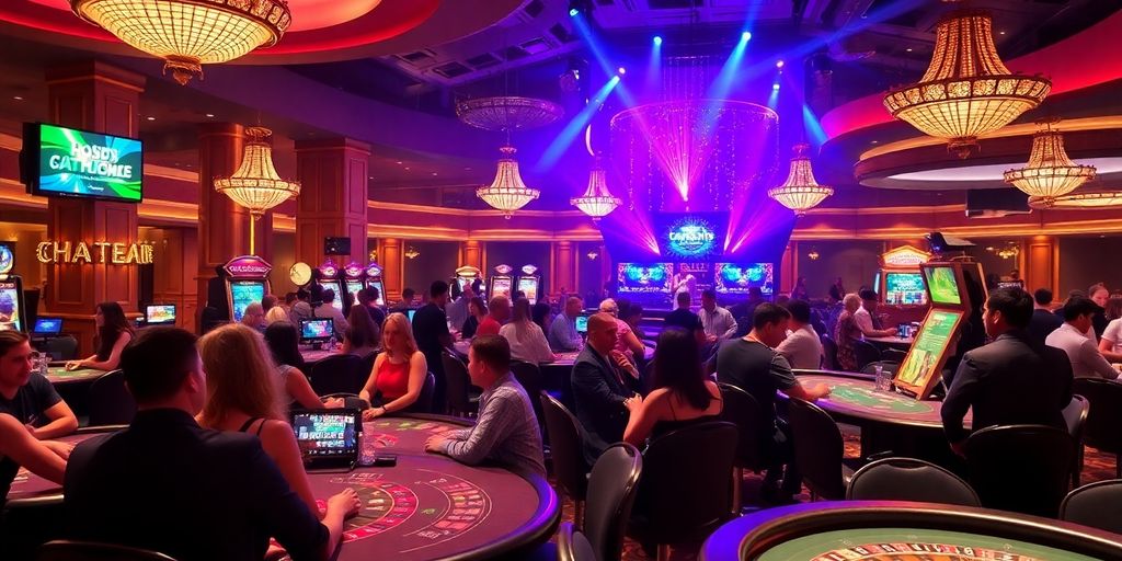 บรรยากาศคาสิโนสดเต็มไปด้วยความสนุกสนาน