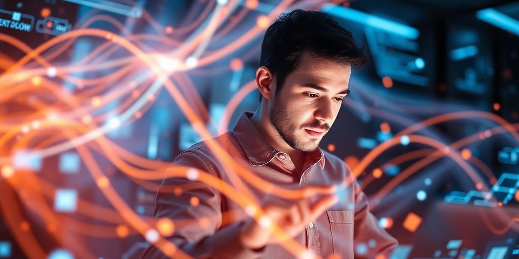 Person using AI tools for enhanced productivity.