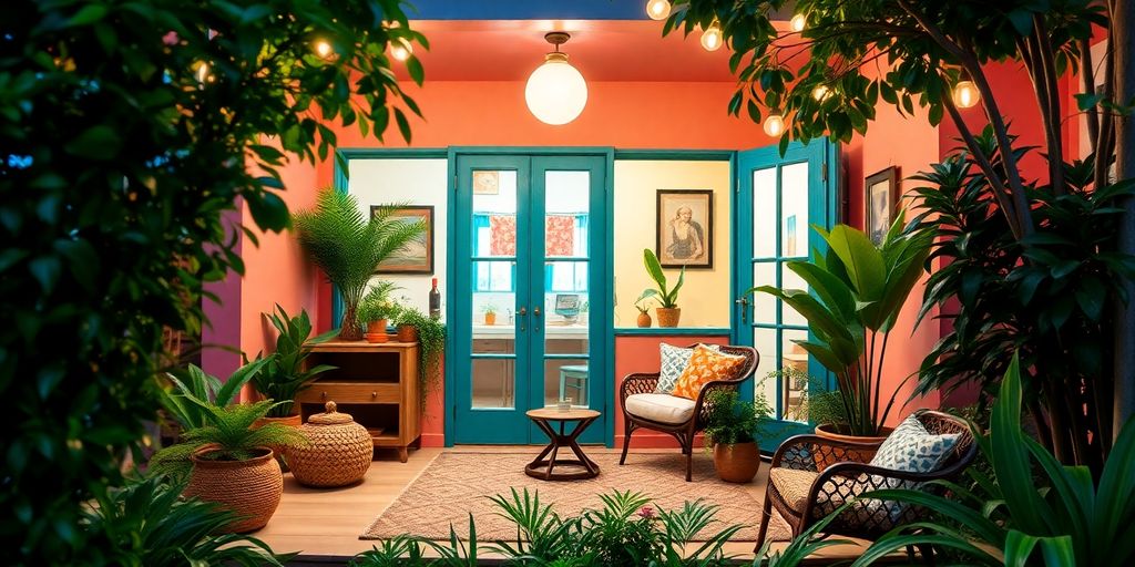 Warm and welcoming Airbnb property with elegant decor.