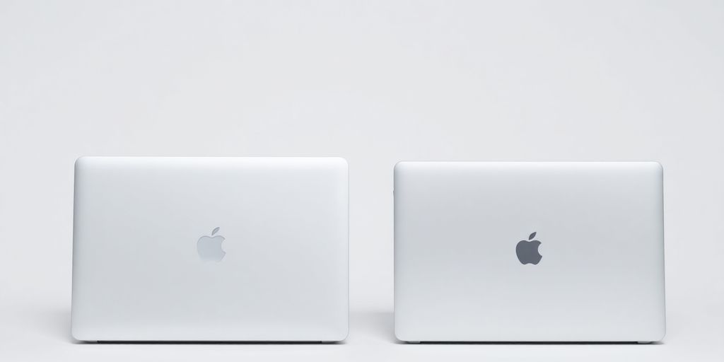 صورة مقارنة لجهازي ماكبوك إير وماكبوك برو