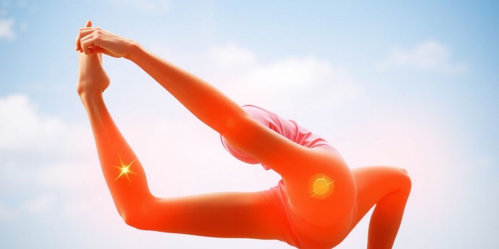 Person stretching, joints moving freely, pain relief.