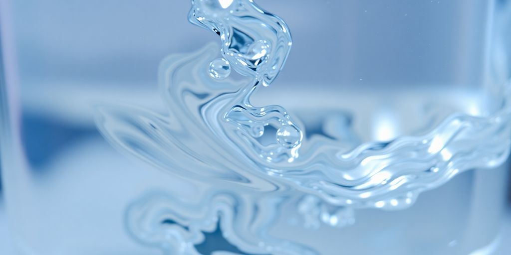 A close-up of clear water swirling.
