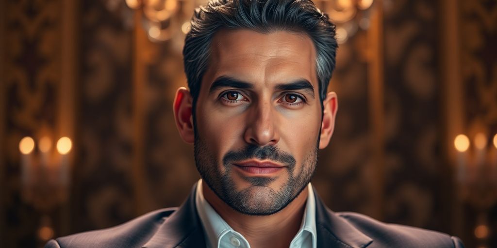 Joseph Zada in a luxurious setting, exuding confidence.