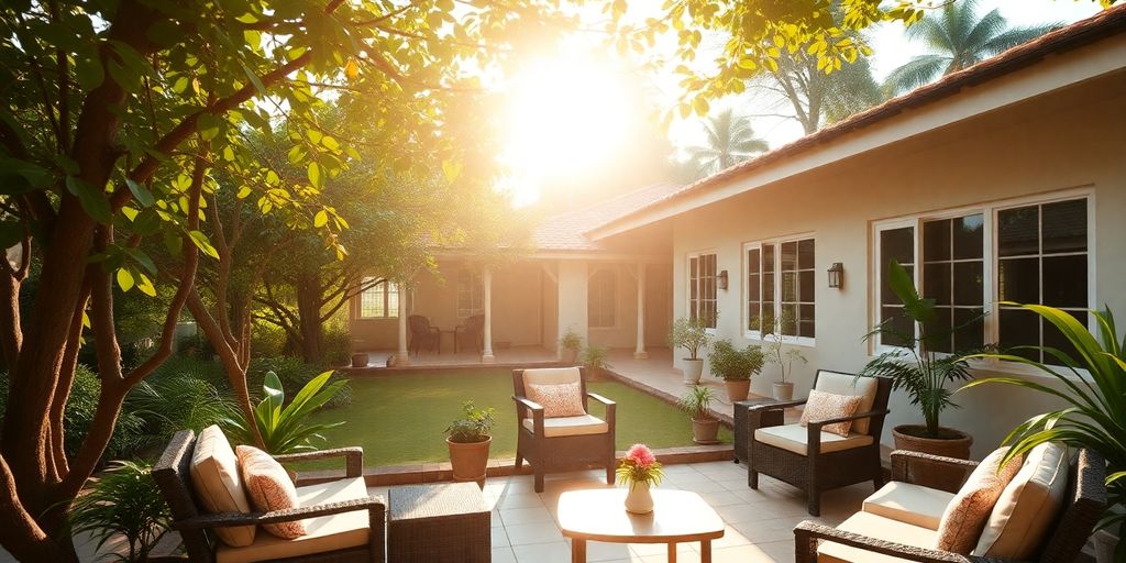 Casa de repouso acolhedora com jardim em Praia Grande.