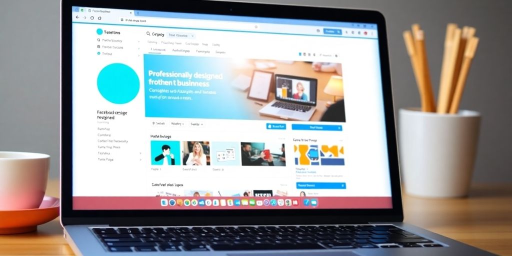 Business Facebook page setup visual.