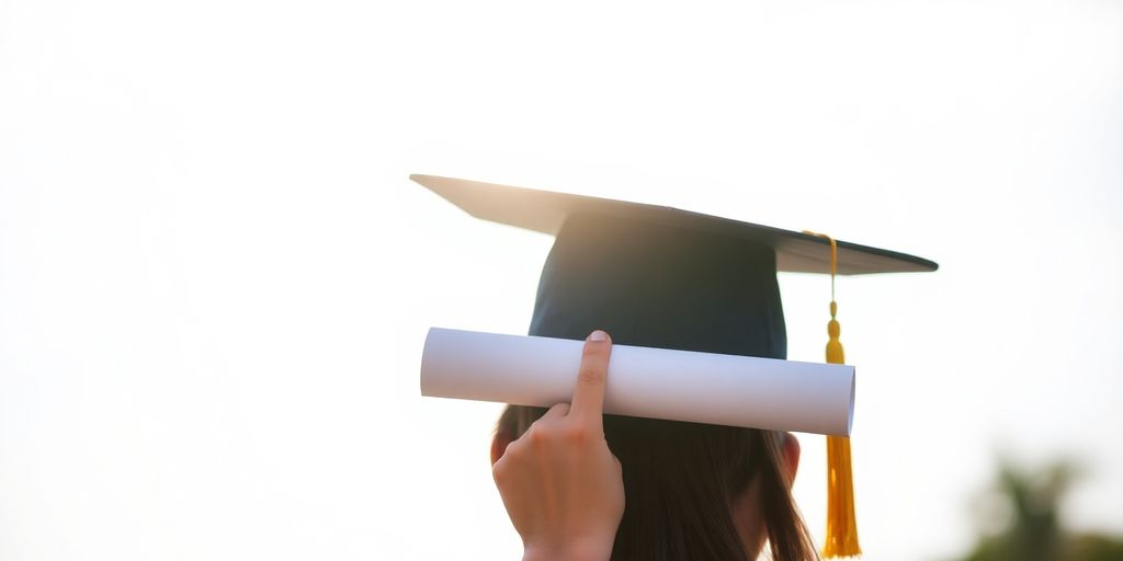 Estudantes celebrando conquistas com certificados.
