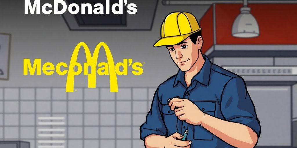 McDonald's maintenance person working.