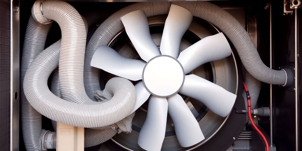 Composants d'une centrale de traitement d'air.