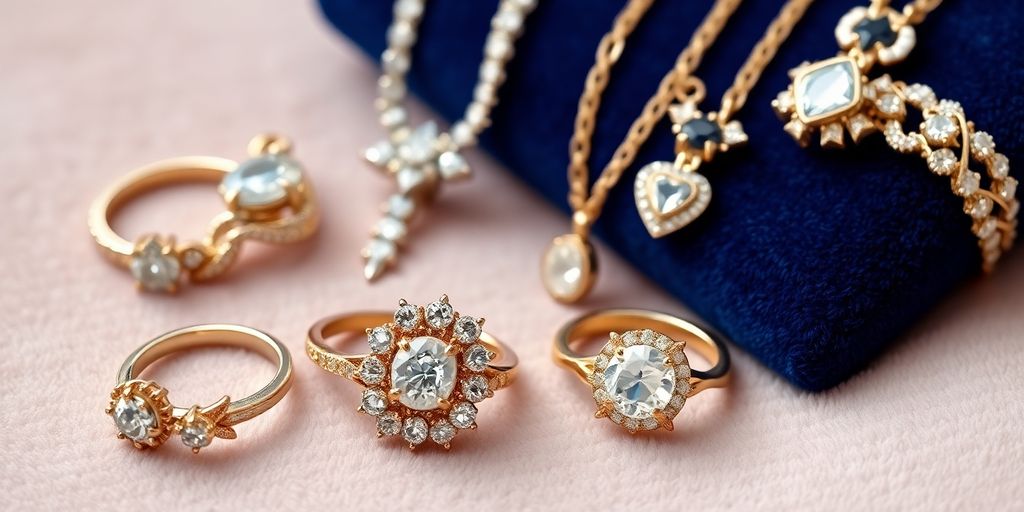 Bijoux élégants sur fond en velours.