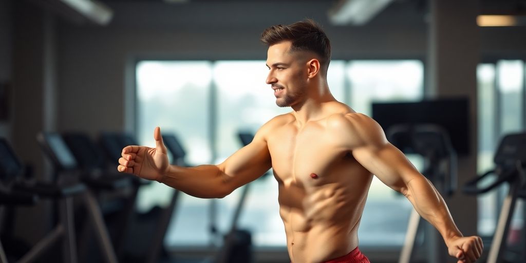 Person exercising with a heart rate monitor.