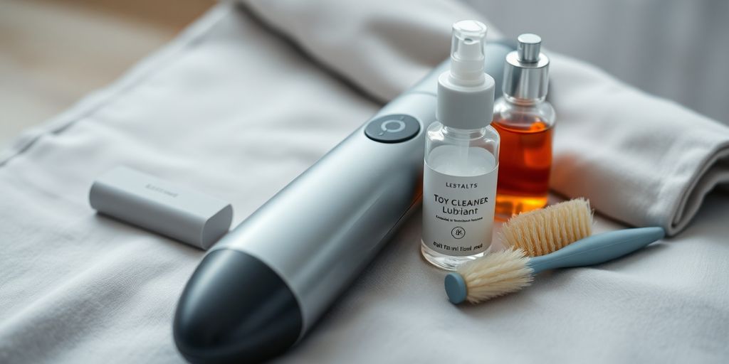 Vibrator with maintenance accessories.