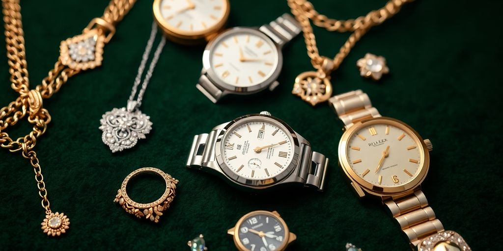 Objets de valeur pour un prêt sur gage.