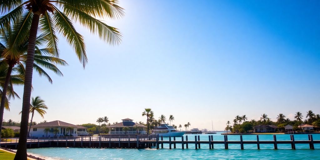 Williams Island, Florida waterfront view.