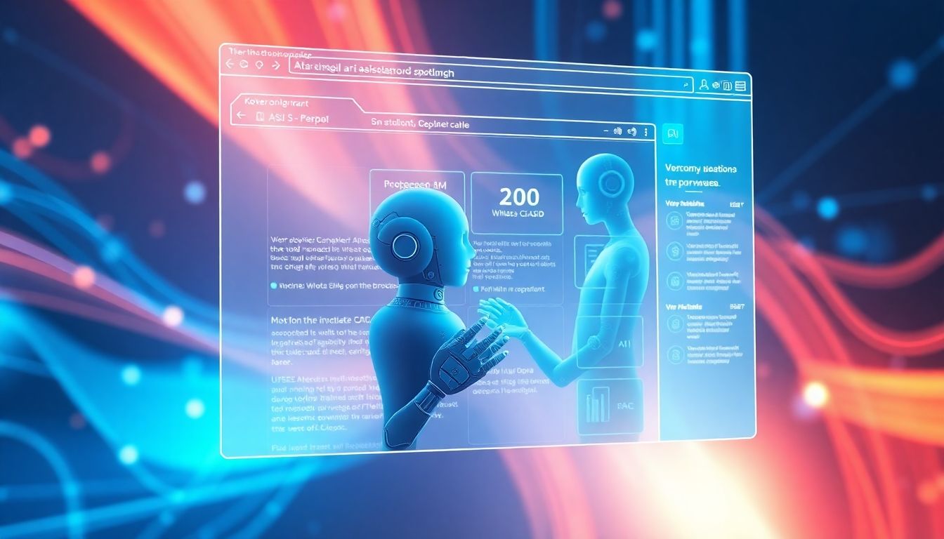 AI assistant interacting with a web browser interface.