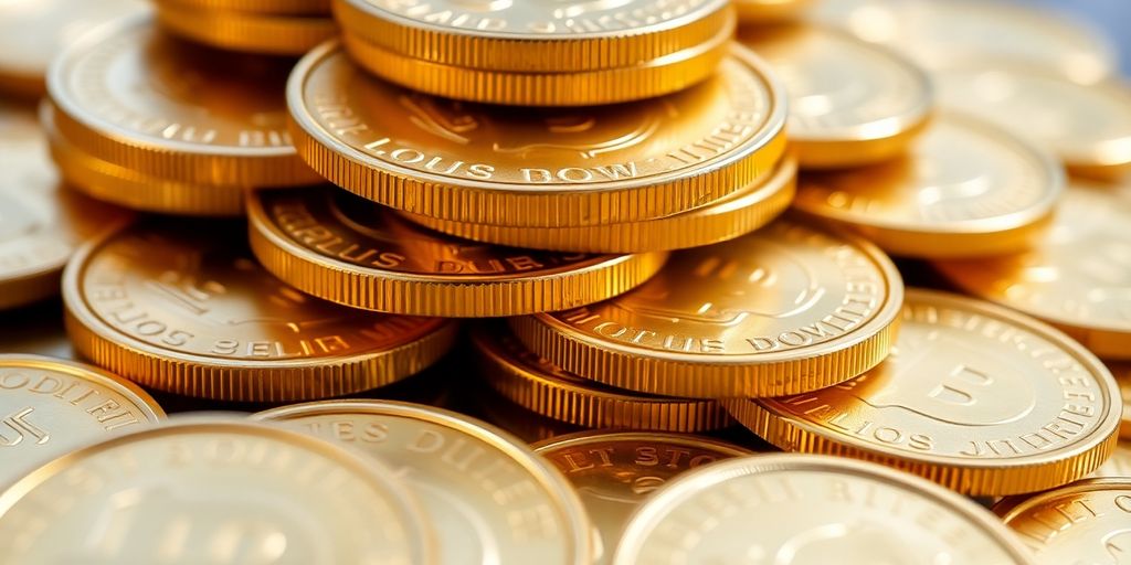 Pile de pièces d'or Louis d'Or