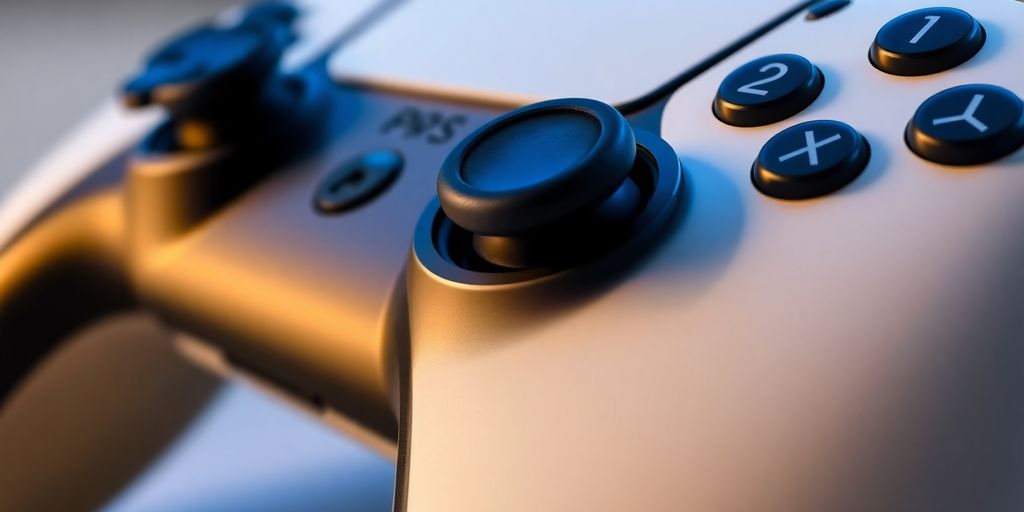 Close-up of PS5 pro controller joysticks for replacement.