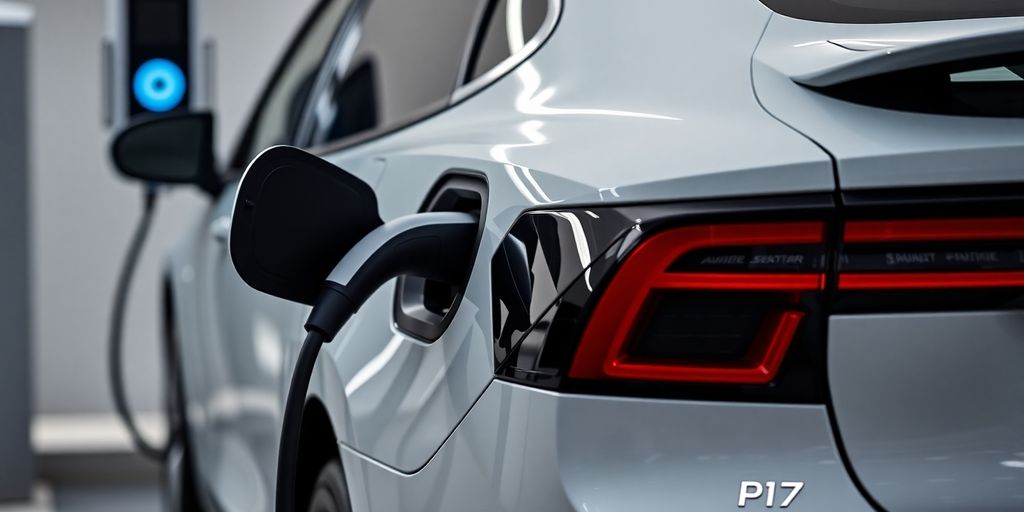 Polestar 2 electric car charging.