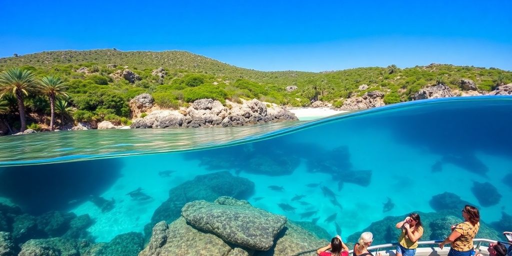 Lush Cabo San Lucas landscape with diverse wildlife and beaches.