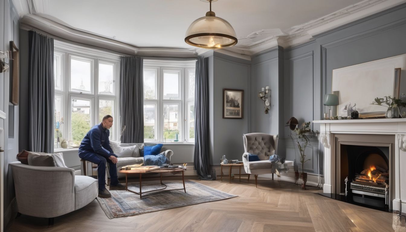 electrician working in a London home